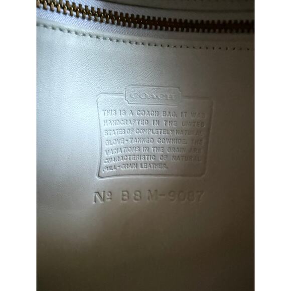 Vintage Coach Metropolis Zip Bag White 9087 Shoulder Bag Crossbody - Picture 10 of 10